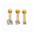Gold Solitaire Cartilage Set - Cameo