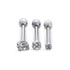 Silver Solitaire Cartilage Set - Cameo