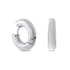 whitney silver chunky huggie earrings