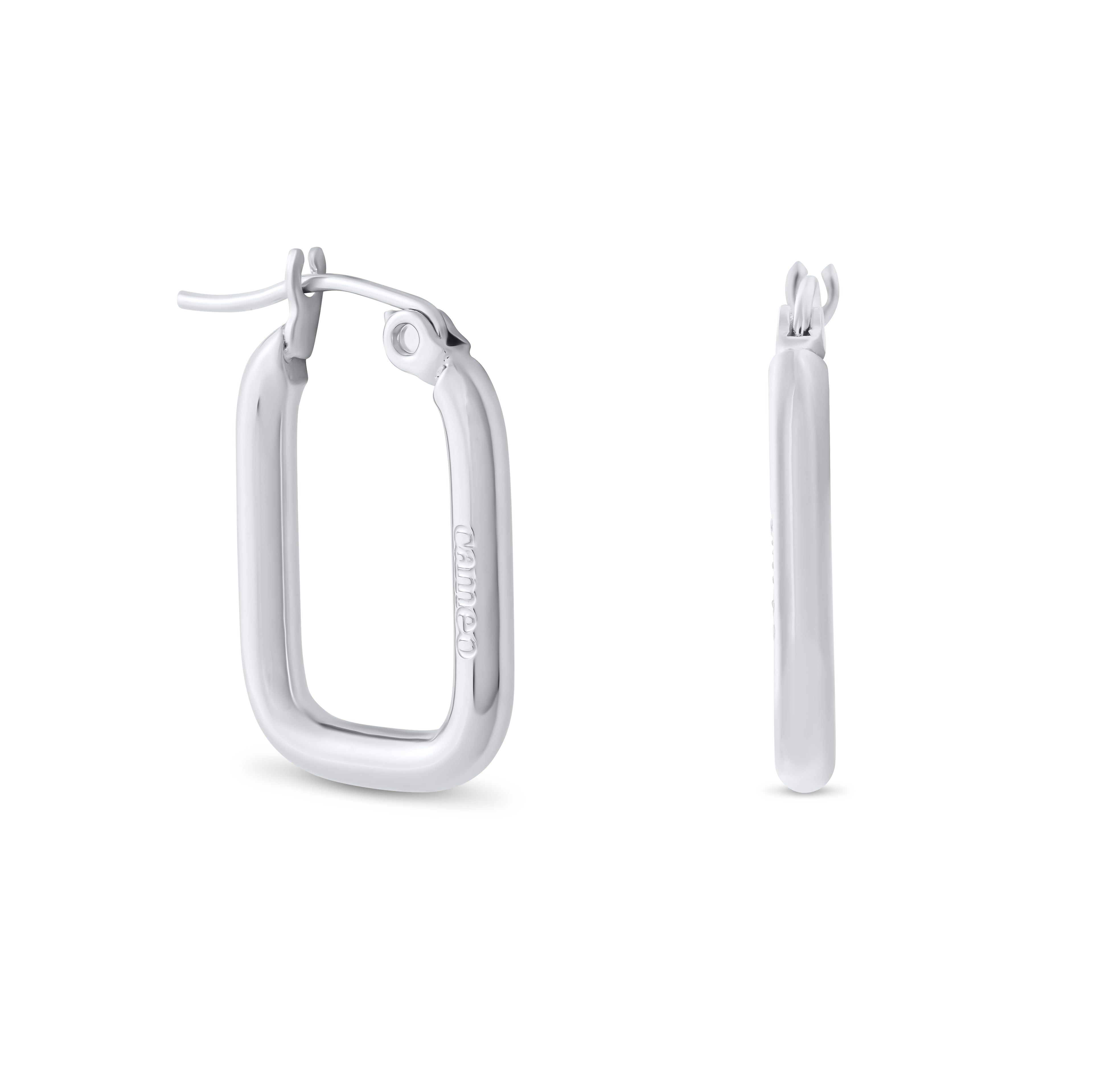 gwen silver hoop earrings