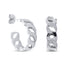 lily silver chain hoops