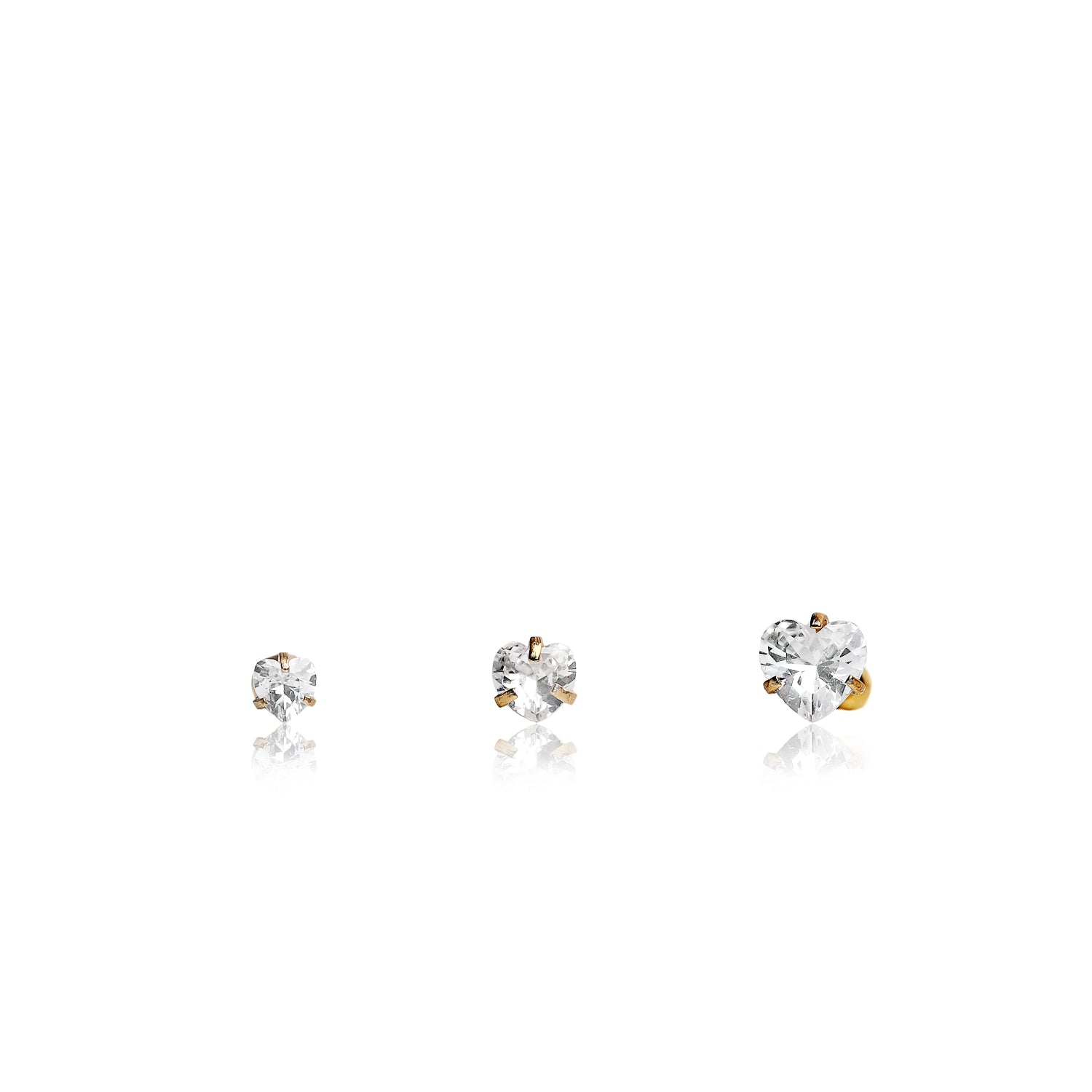 Gold Heart Barbell Set - Shop Cameo Ltd
