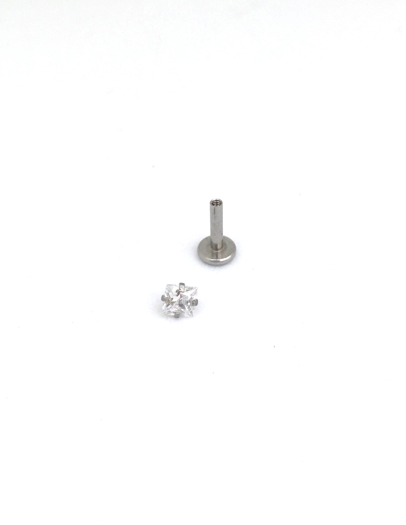 Silver Gem Labret - Shop Cameo Ltd