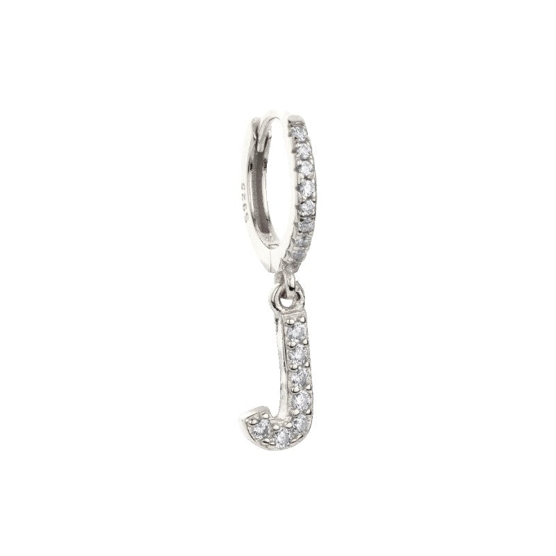 Silver Letter Hoop Earring - Shop Cameo Ltd