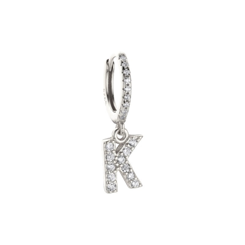 Silver Letter Hoop Earring - Shop Cameo Ltd