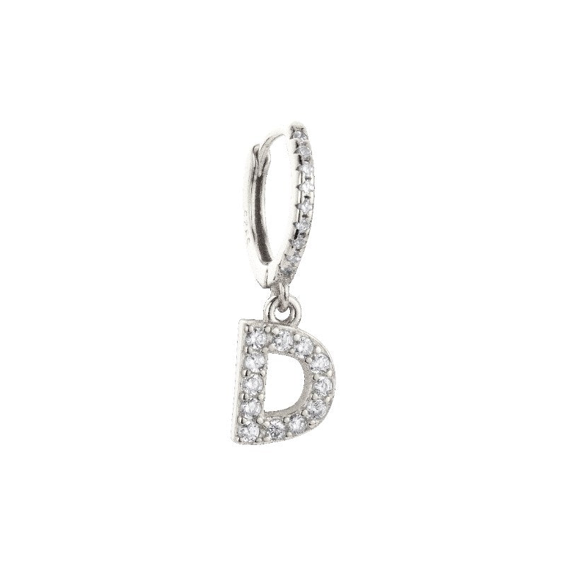 Silver Letter Hoop Earring - Shop Cameo Ltd