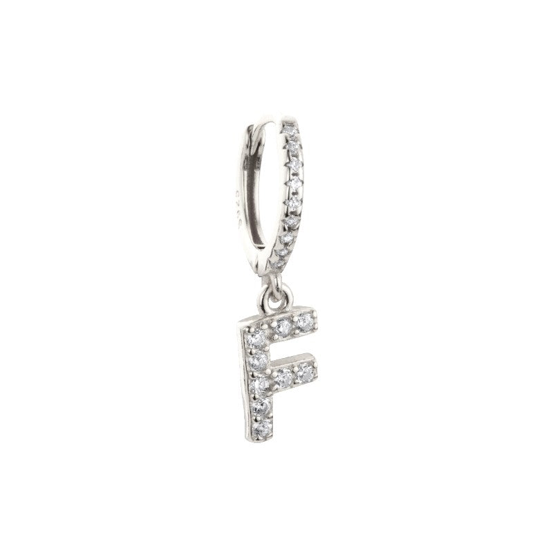 Silver Letter Hoop Earring - Shop Cameo Ltd