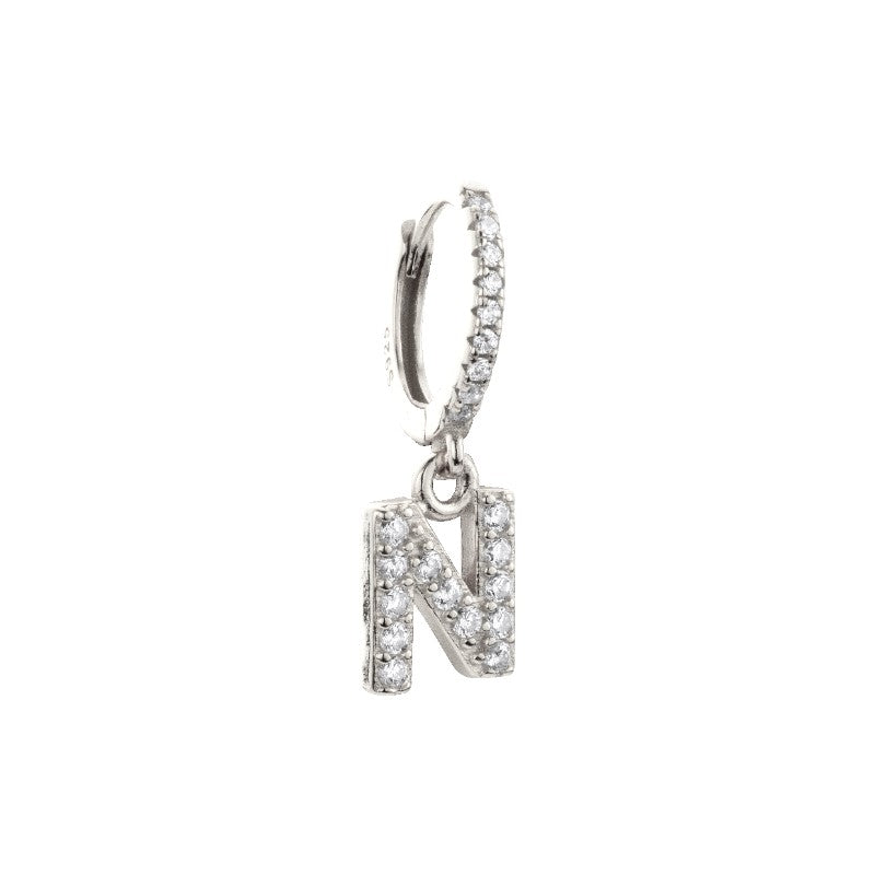 Silver Letter Hoop Earring - Shop Cameo Ltd