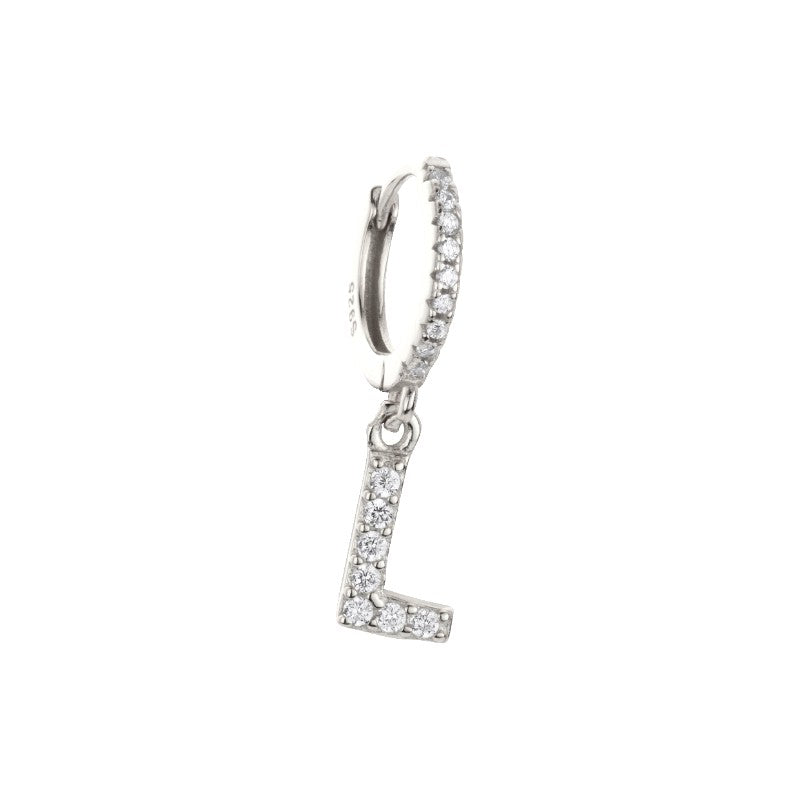 Silver Letter Hoop Earring - Shop Cameo Ltd