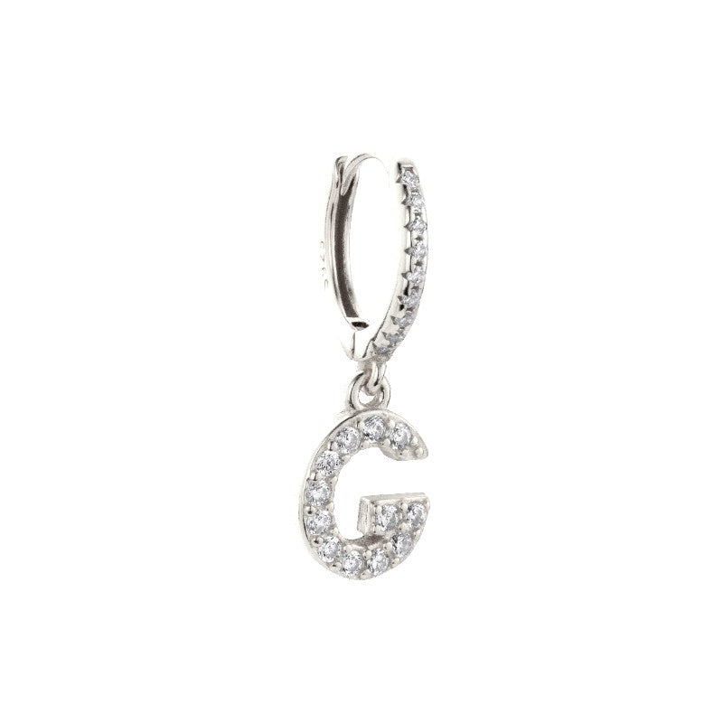 Silver Letter Hoop Earring - Shop Cameo Ltd