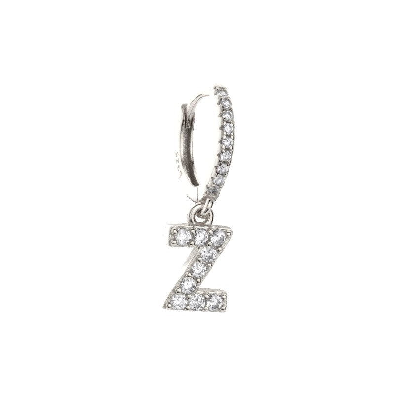 Silver Letter Hoop Earring - Shop Cameo Ltd