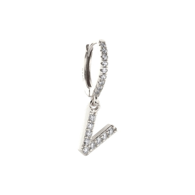 Silver Letter Hoop Earring - Shop Cameo Ltd