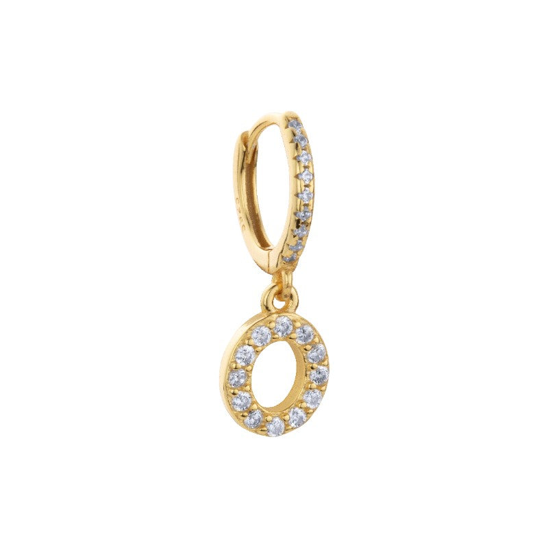 Gold Letter Hoop Earring - Shop Cameo Ltd