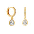 Frankie Gold Teardrop Hoop Earrings - Shop Cameo Ltd