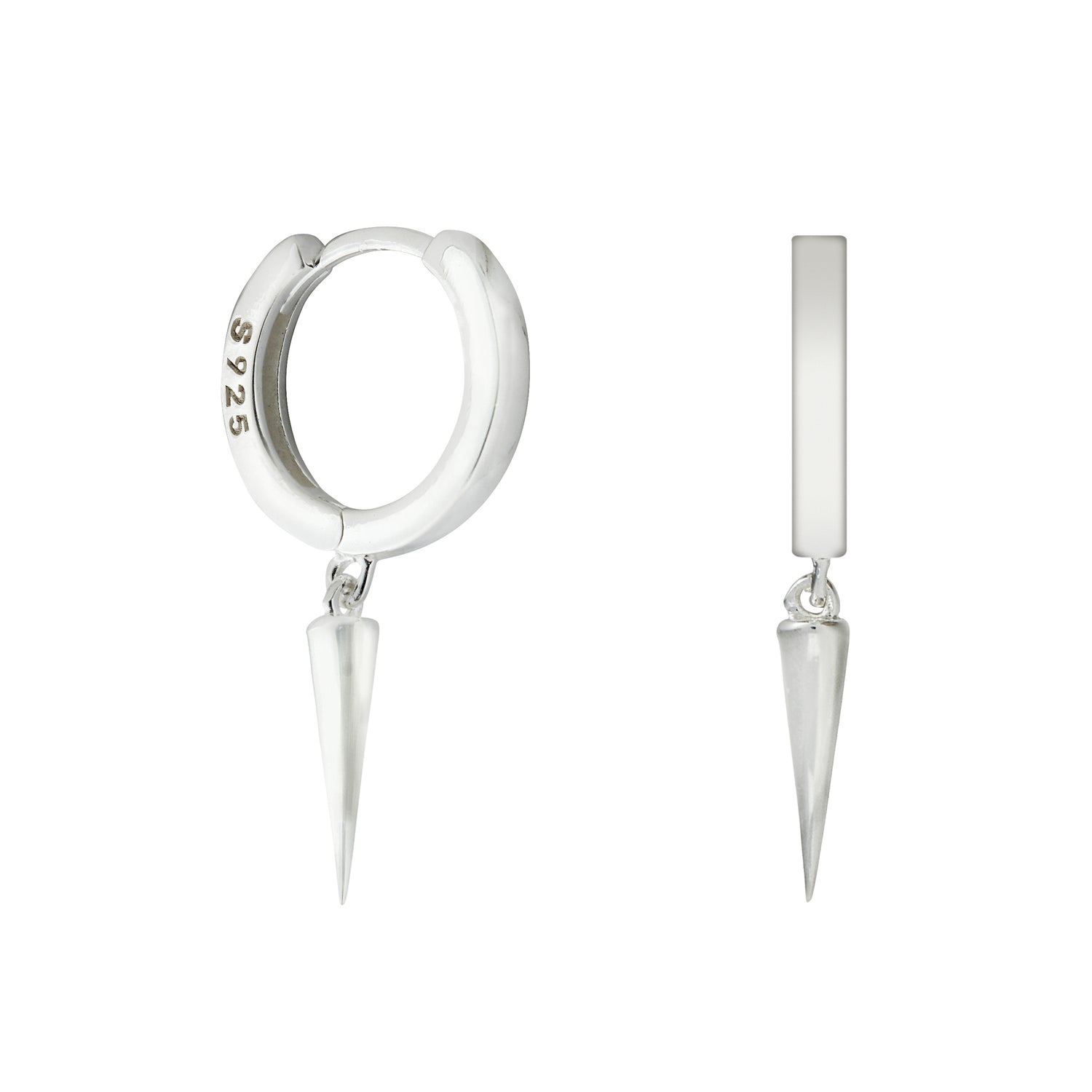 Taylor Silver Spike Hoop Earrings - Shop Cameo Ltd