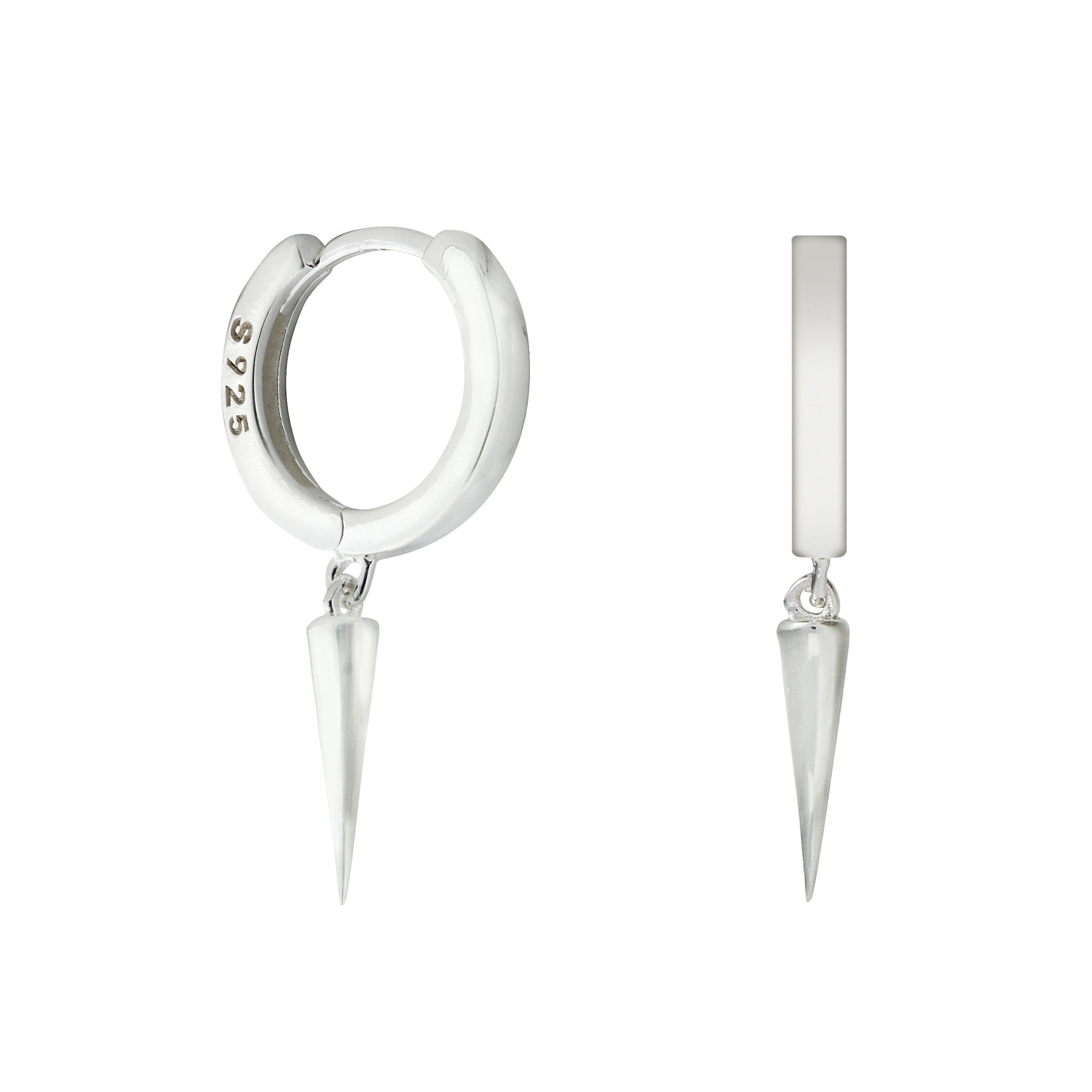 Taylor Silver Spike Hoop Earrings - Shop Cameo Ltd
