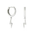 Alex Silver Lightning Bolt Hoops - Shop Cameo Ltd