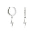 Betsey Lightning Bolt Hoops Silver - Shop Cameo Ltd