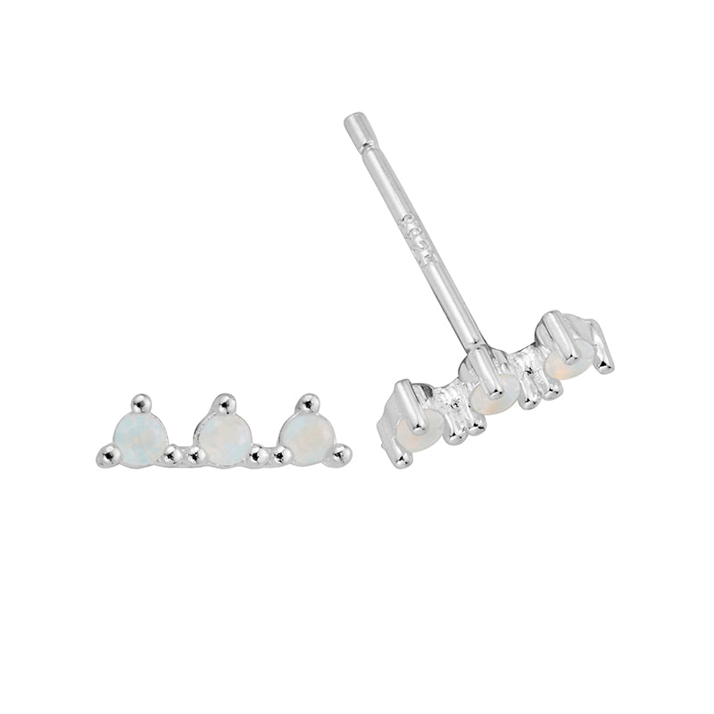 Kate Silver Opal Stud Earrings - Shop Cameo Ltd
