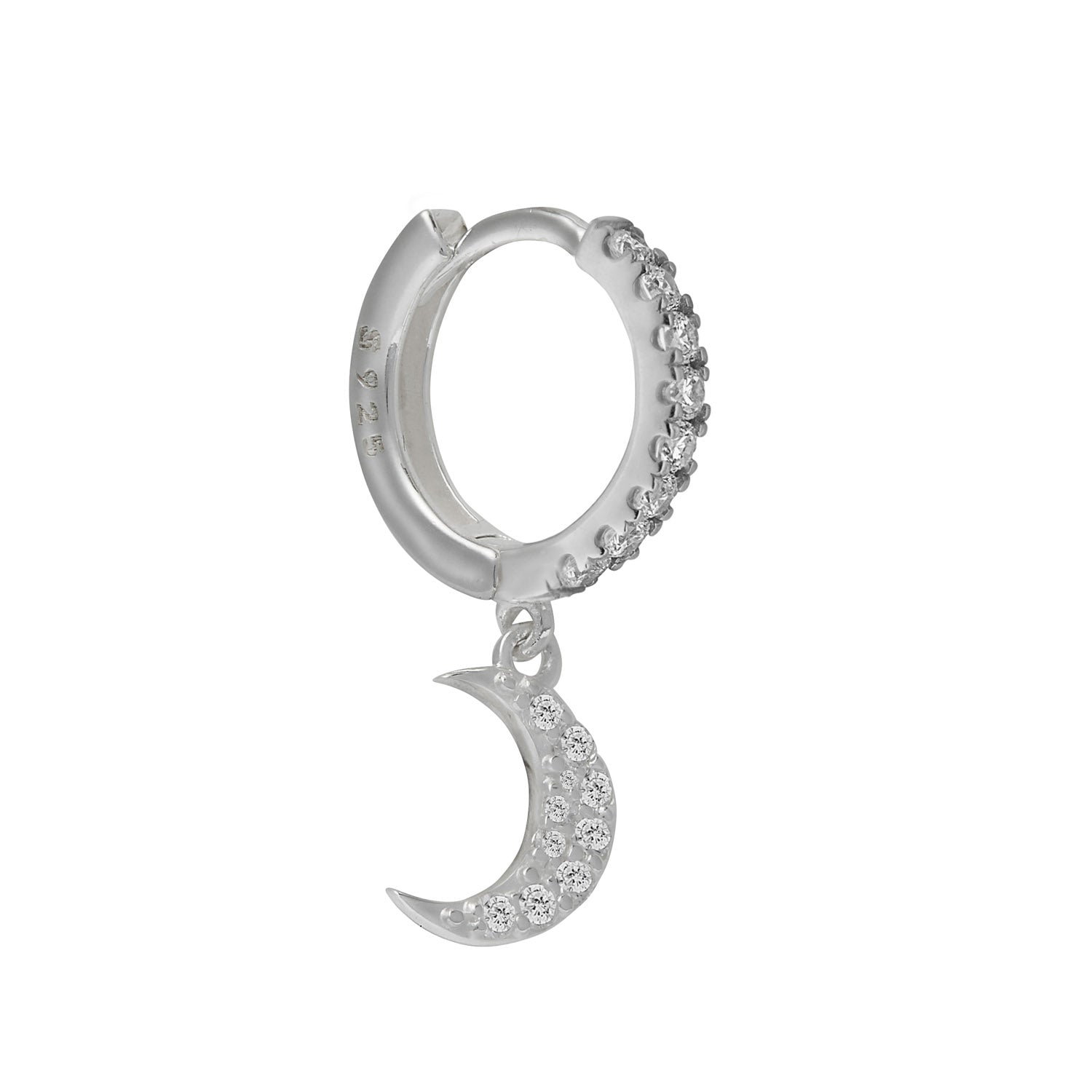 Stella Moon &amp; Star Silver Hoop Earrings - Shop Cameo Ltd