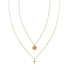 Megan Coin & Cross Gold Necklace - Shop Cameo Ltd