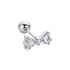 Silver Bow Stud - Shop Cameo Ltd