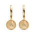 Gold Coin Hoop Earrings - Shop Cameo Ltd