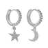 Stella Moon & Star Silver Hoop Earrings - Shop Cameo Ltd