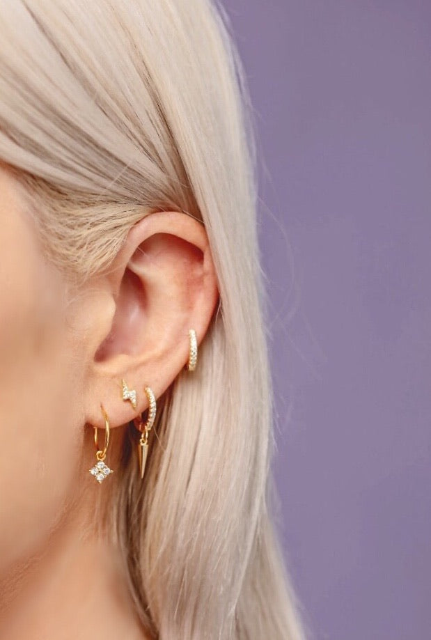 Vivienne Spike Hoop Earrings Gold - Shop Cameo Ltd