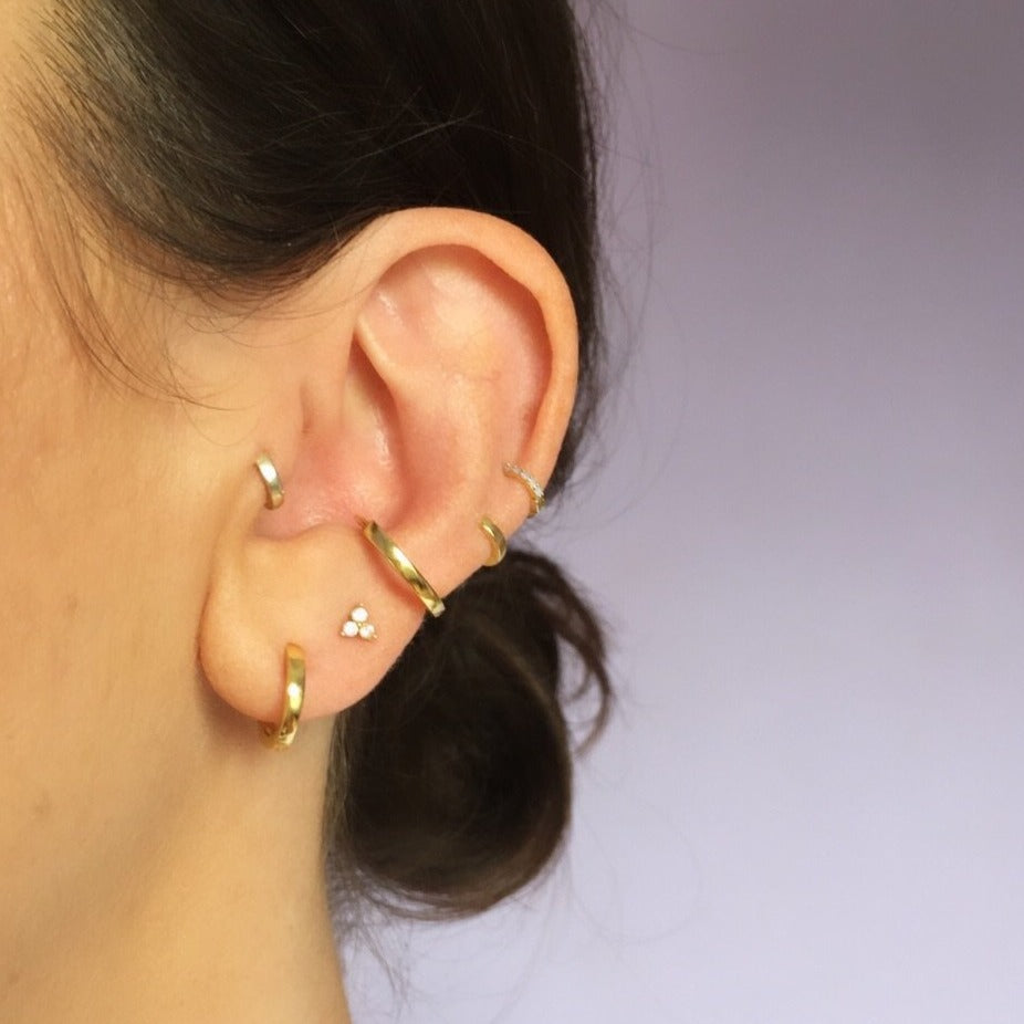 Miranda Plain Conch Hoop Gold - Shop Cameo Ltd