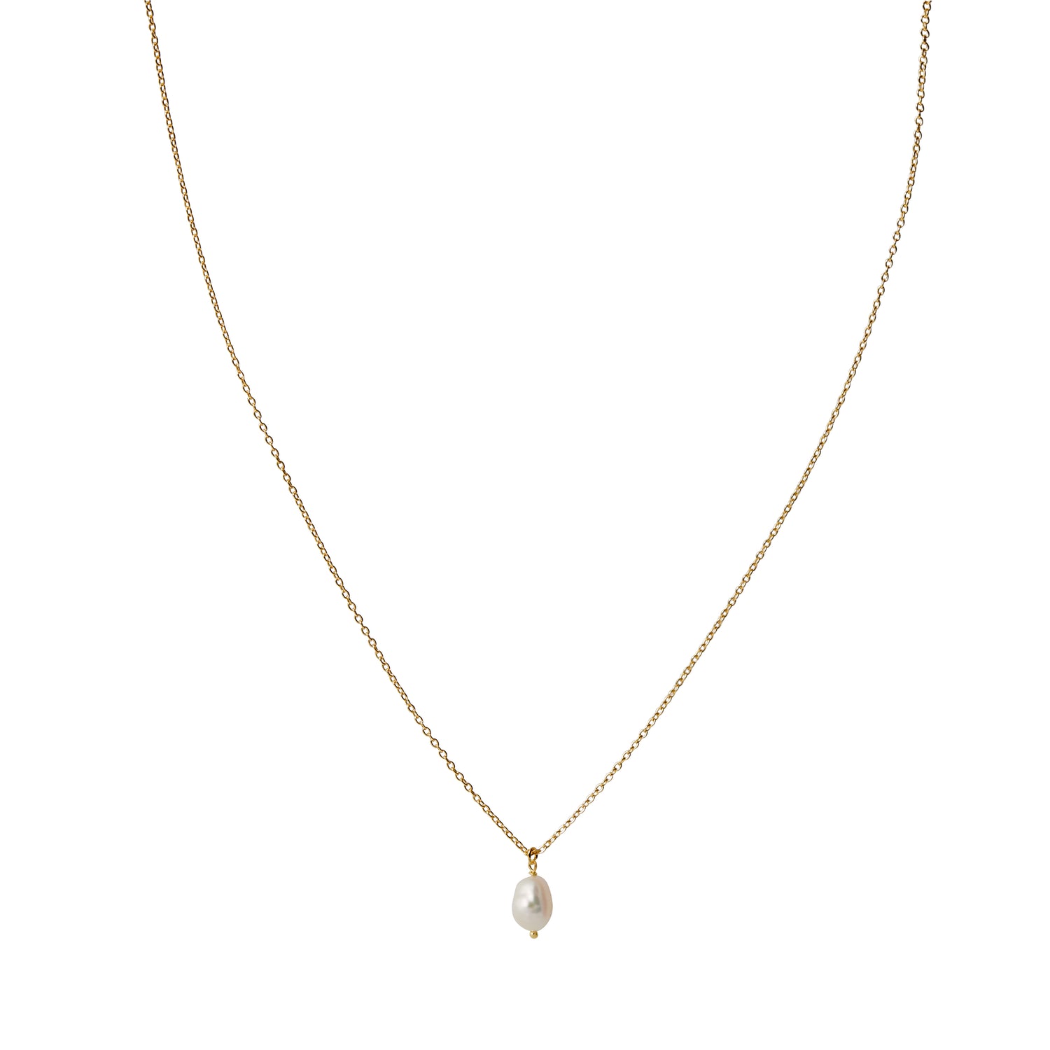 Pearl Drop Gold Necklace - Shop Cameo Ltd