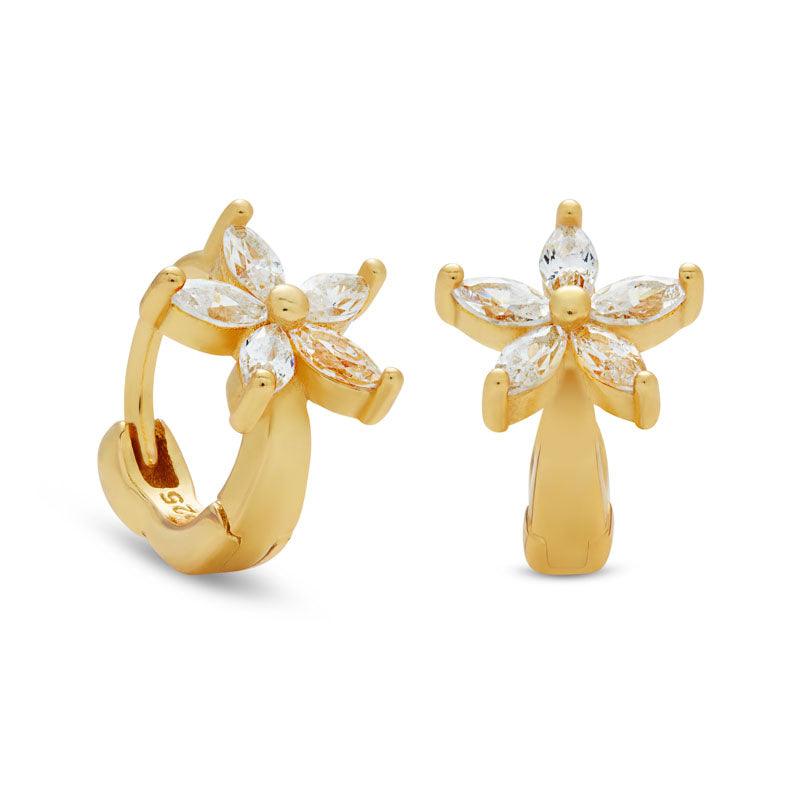 Mini Gold Flower Huggies - Cameo