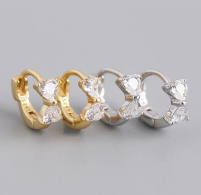 Mini Gold Bow Huggies - Cameo