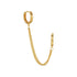 Gold Chain Huggies - Cameo
