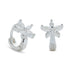 Mini Silver Flower Huggies - Cameo