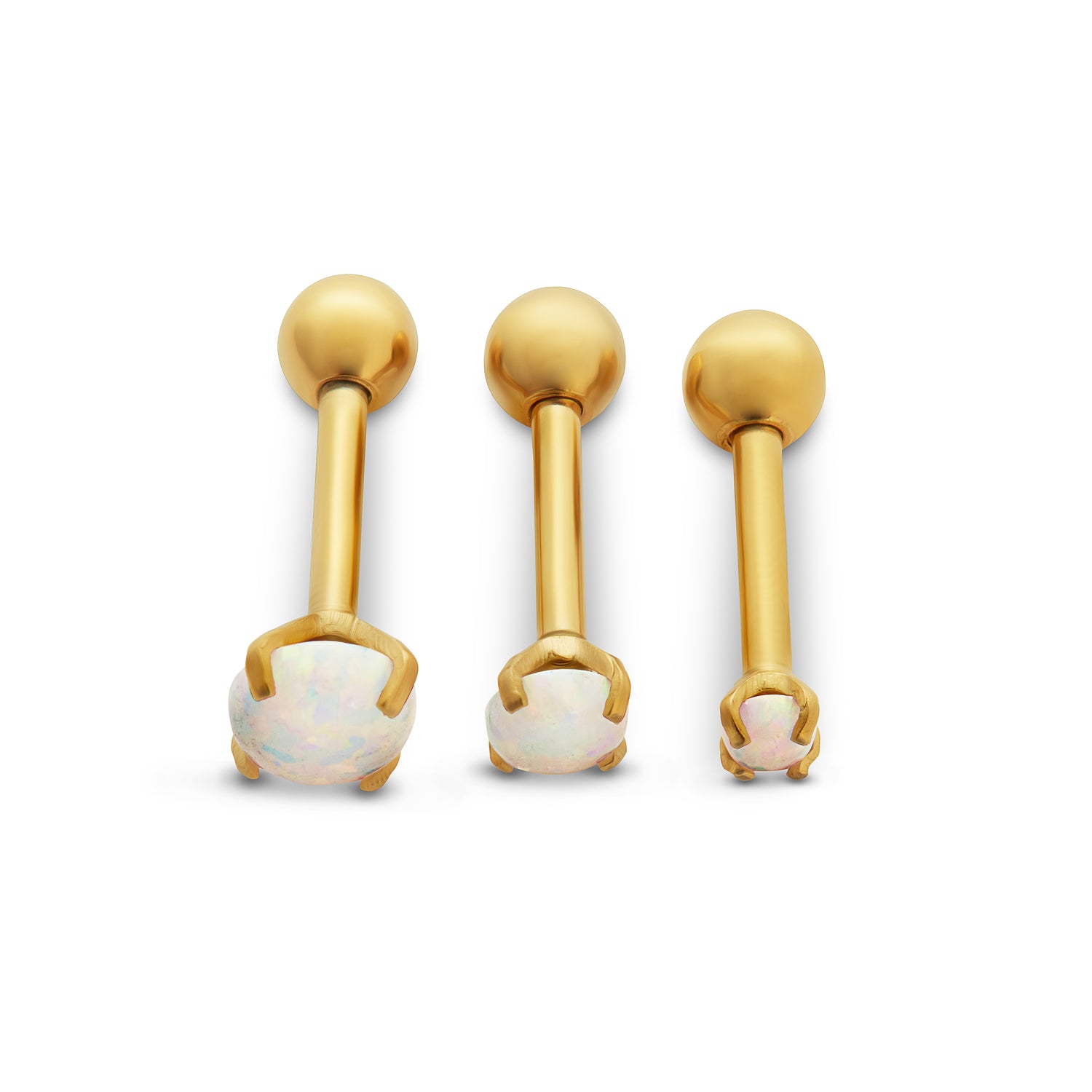 Opal Cartilage Stud Set Gold - Cameo