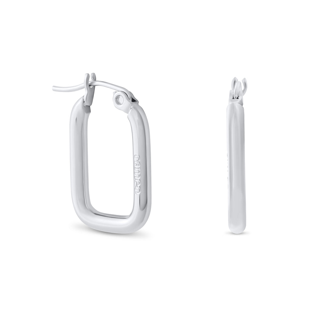 gwen silver hoop earrings
