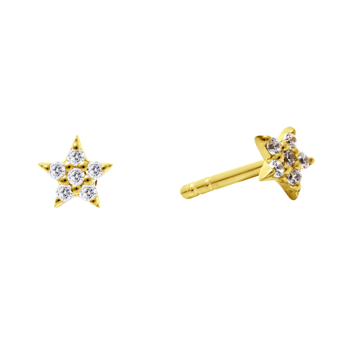 Skylar Gold Star Stud Earrings - Shop Cameo Ltd