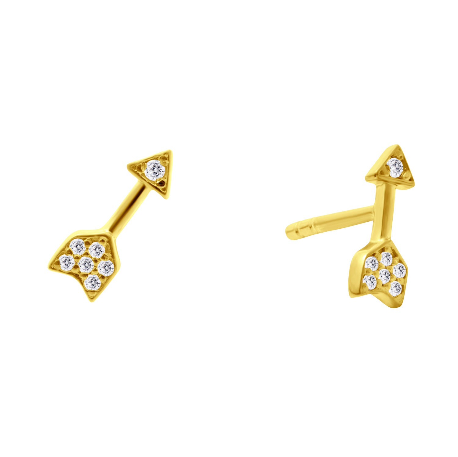 Robyn Gold Arrow Stud Earrings - Shop Cameo Ltd