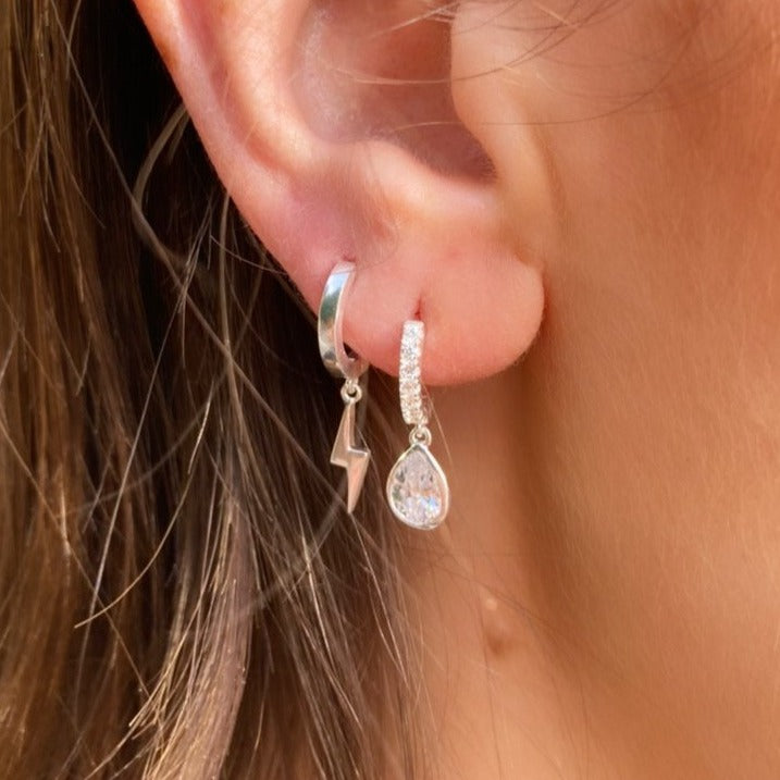 Frankie Silver Teardrop Hoop Earrings – Cameo