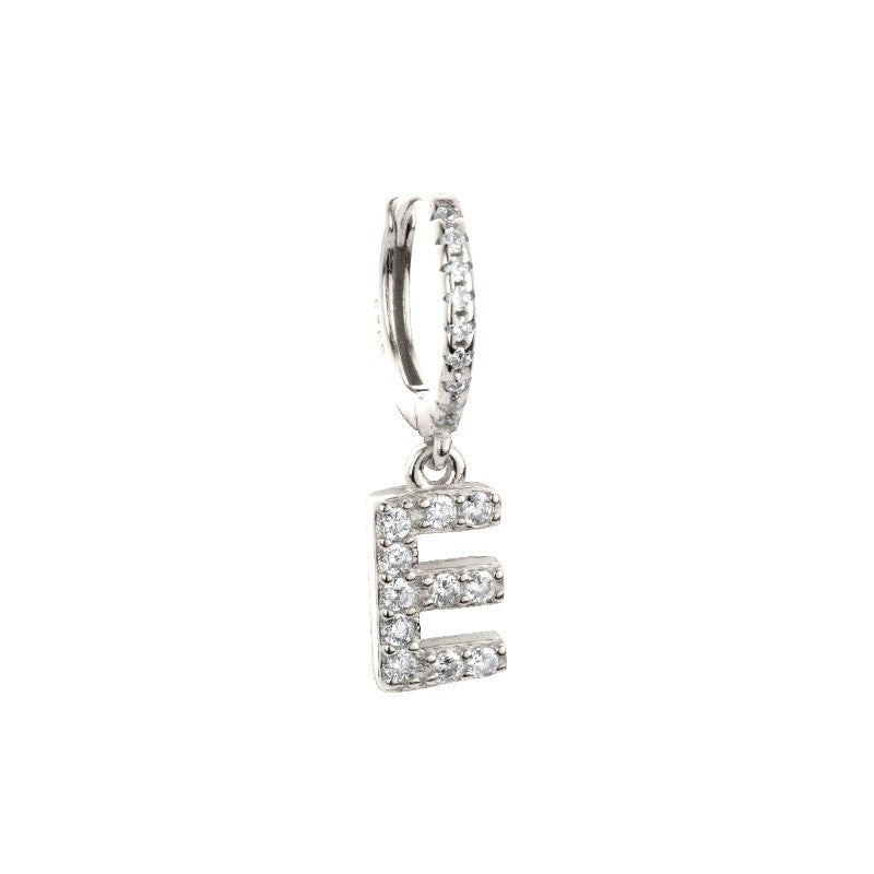Silver Letter Hoop Earring - Shop Cameo Ltd