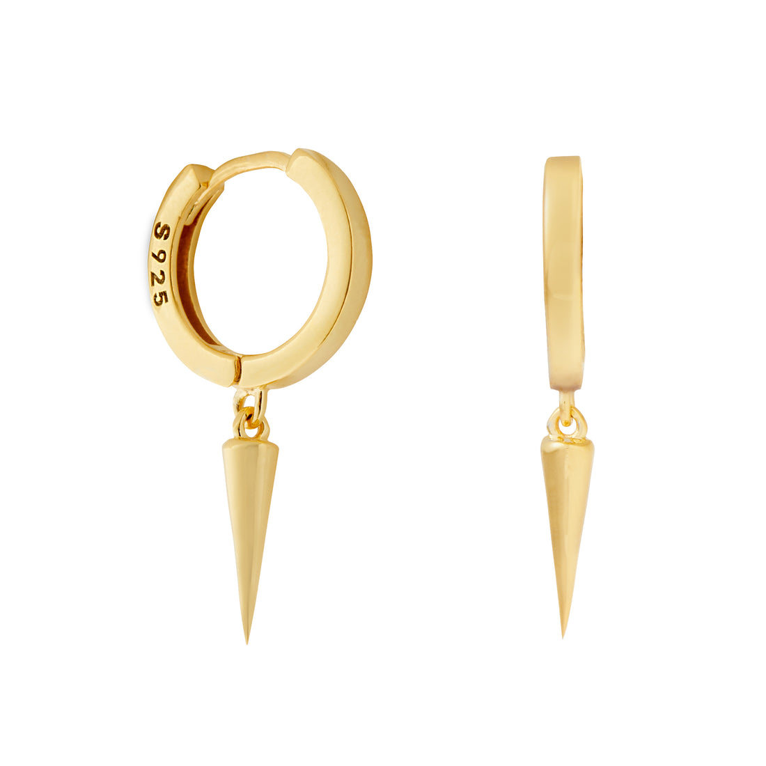 Taylor Gold Spike Hoop Earrings - Shop Cameo Ltd