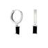 Jude Black & Silver Hoop Earrings - Shop Cameo Ltd