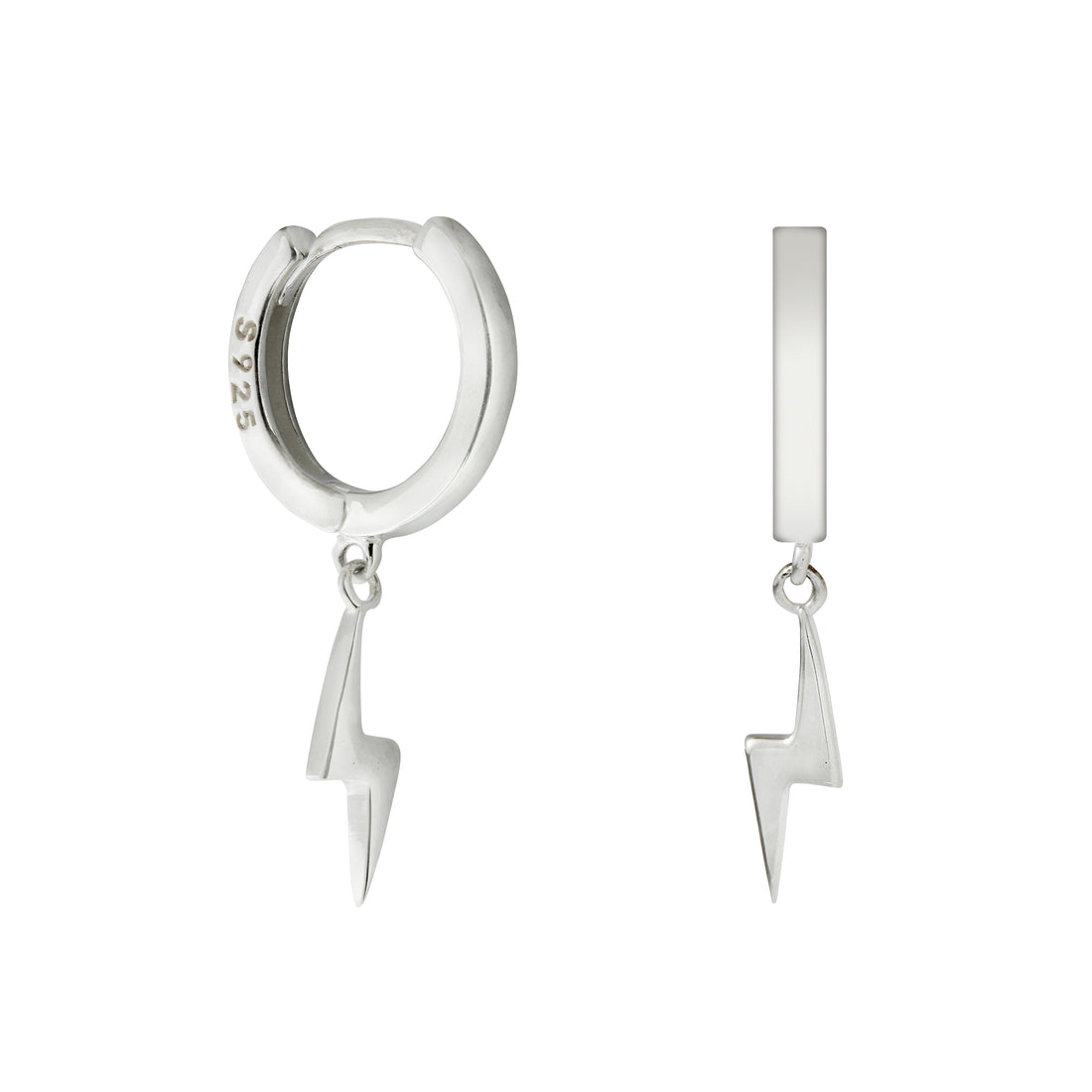 Alex Silver Lightning Bolt Hoops - Shop Cameo Ltd