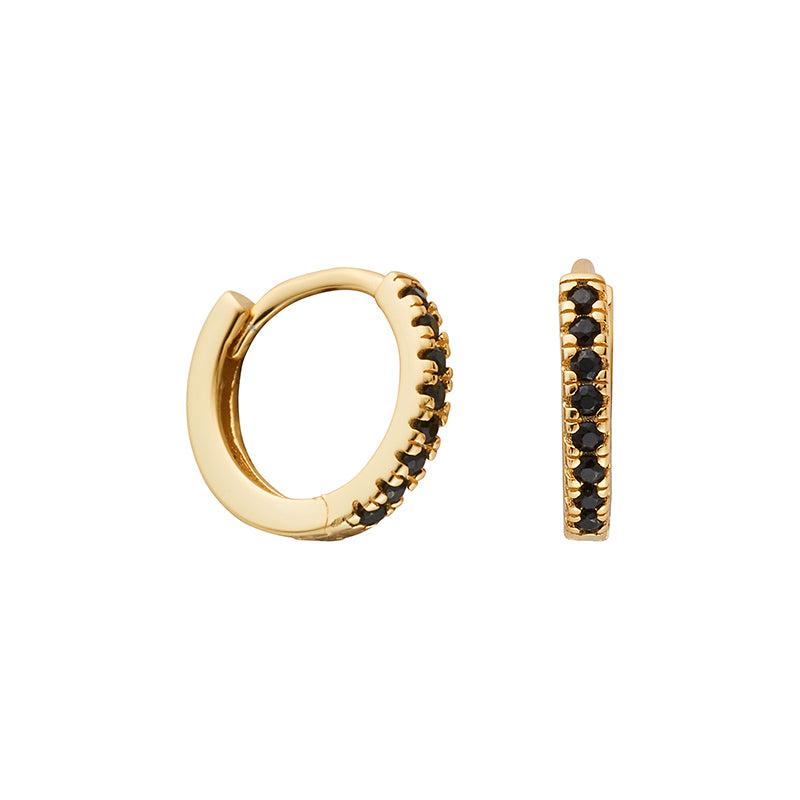 Brittany Black & Gold Huggies - Shop Cameo Ltd