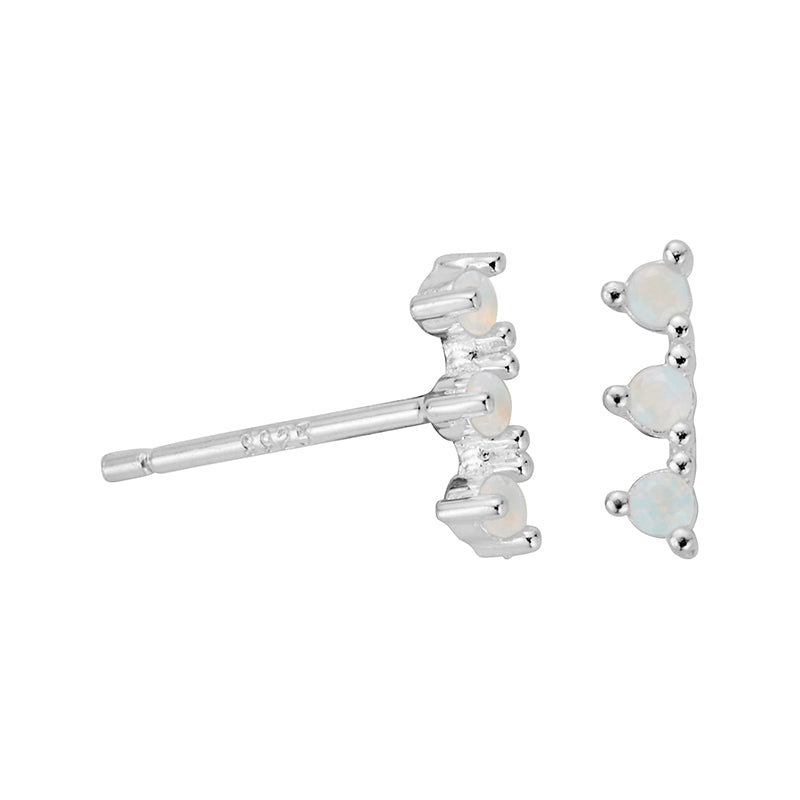 Kate Silver Opal Stud Earrings - Shop Cameo Ltd
