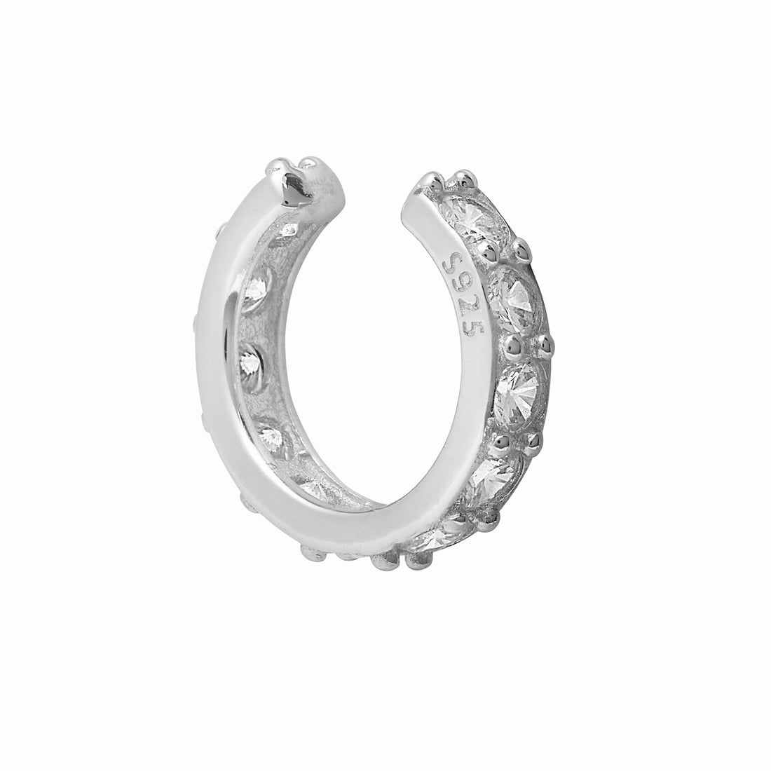 amy silver gem ear cuff