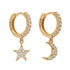 Stella Moon & Star Gold Hoop Earrings - Shop Cameo Ltd