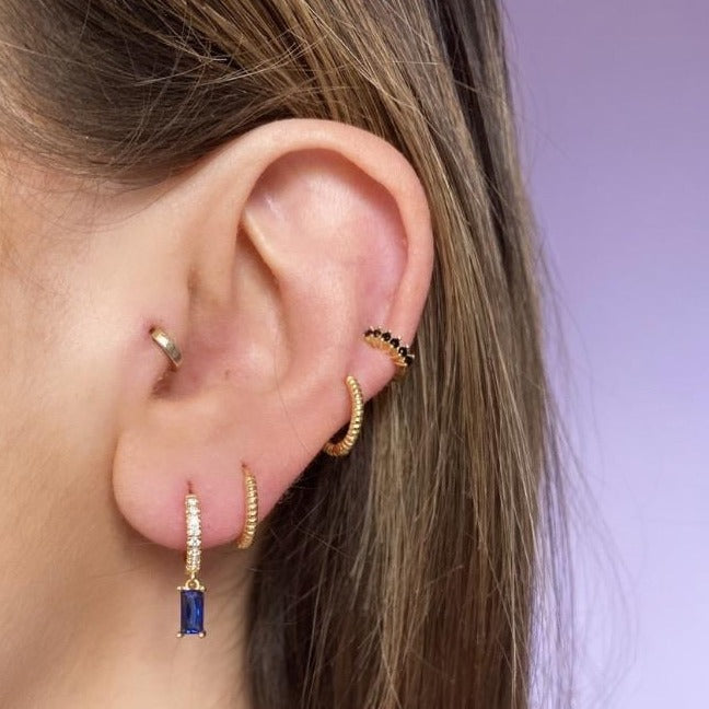 Sapphire Gold Hoop Earrings - Shop Cameo Ltd