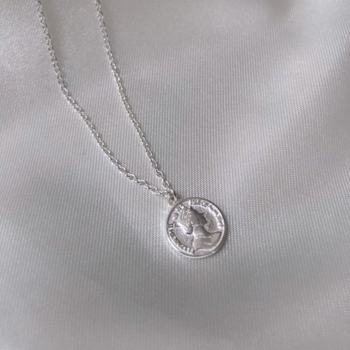 Keira Coin Silver Necklace